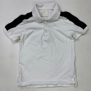 Givenchy Kids Polo Shirt in White with Black Accents Size 3